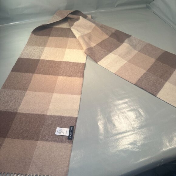 Wamsoft Wool Neck Scarf Fringe Shawl Wrap Plaid - Picture 7 of 12